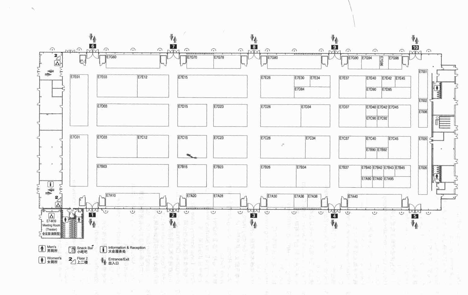 2012第17届中国国际厨房、卫浴设施展览会 2012中国国际建筑贸易博览会及其配套主题展（Kitchen & Bath）的平面图