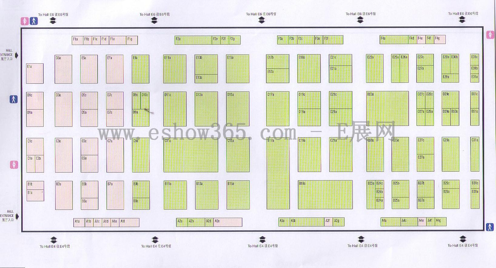 2012中国国际皮革展的平面图